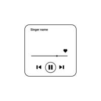 Modern music app UI for playlists with intuitive audio controls. vector
