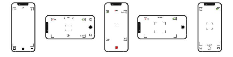 Photo and app with customizable interface options. vector