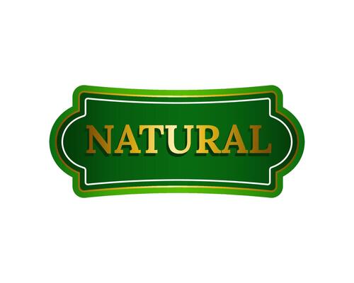 Organic badge for eco, wellness, and farm products branding.