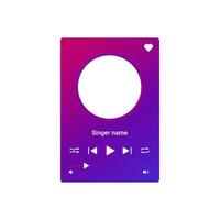 Vibrant music app UI for easy song control and listening. vector
