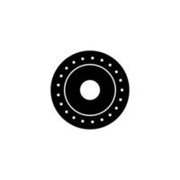 Black shield icon for knightly defense and safety. vector