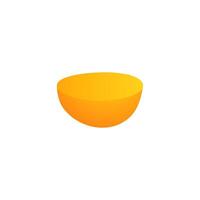 Yellow semisphere and curved shapes for math and creative learning. vector