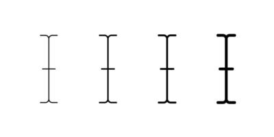 Marker icon for editing and formatting with linear strokes. vector