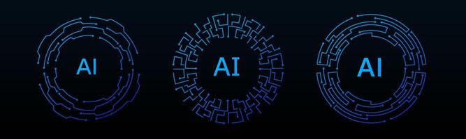 Blue holographic frame for futuristic tech and sci fi designs. vector