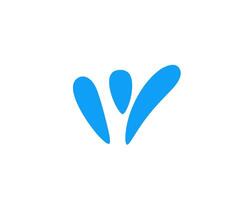 Blue abstract shapes forming a minimalist and creative logo design vector
