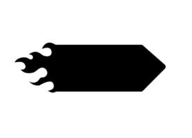 Simple black blank tag with curved design for custom labels or creative projects vector