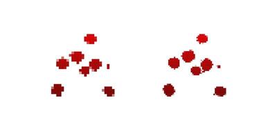 Red blood cells displayed in a simplified digital format for educational purposes vector