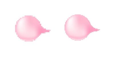 Two glossy pink exclamation marks facing each other in a minimal design style vector