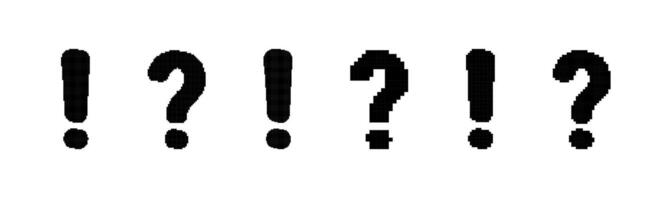 Exclamation and question marks in sequence for emphasizing importance and inquiry vector