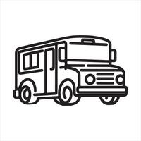 single one line vehicle silhouette on white background vector