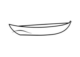 Exquisite rowboat silhouette featuring smooth elegant curves and a striking contemporary design in refined simplicity vector