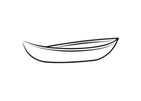 Graceful rowboat silhouette with soft elegant curves and delicate flair in style vector