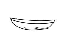 Soft rowboat illustration with flowing gentle curved contours vector