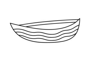 Elegant rowboat illustration showcasing soft continuous flowing artistic lines gracefully vector