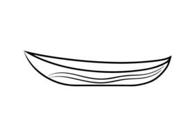 Refined rowboat silhouette displaying smooth elegant curves in subtle form vividly vector