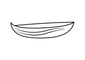 Modern rowboat sketch with soft and artistic fluid lines vector