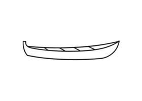 Simple clean canoe illustration showcasing crisp straightforward lines and a modern artistic expression with clarity vector