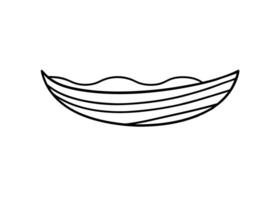 Abstract rowboat drawing with smooth and continuous lines vector