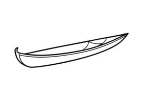 Smooth balanced canoe profile rendered with subtle modern artistic flair vector