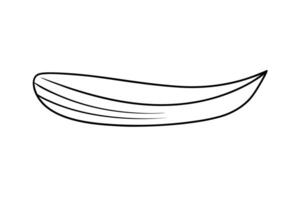 Minimalist rowboat artwork with soft and stylish curves vector