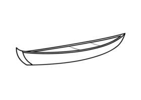 Modern canoe profile rendered in smooth balanced style with clarity vector