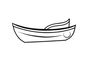 Sleek fishing boat profile with delicate refined edges and charm uniquely vector
