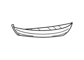 Modern clean canoe design with crisp balanced stroke details precise vector