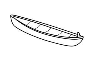 Clean canoe drawing with crisp clear strokes and modern design vector