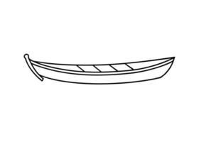 Modern clean canoe illustration featuring crisp simple lines and balance perfectly vector
