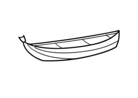 Artistic clean canoe illustration featuring crisp balanced elements and a minimal modern design excellently vector