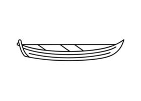 Modern clean canoe illustration with crisp balanced visual appeal striking vector