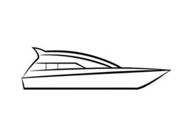 Graceful catamaran profile with smooth curves and a sophisticated modern maritime design for allure vector