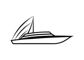 Modern catamaran silhouette featuring balanced elegant design distinct vector
