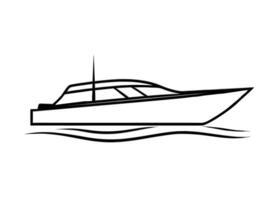 Modern catamaran silhouette with smooth flowing lines and style vivid vector
