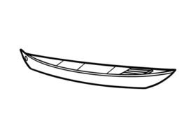 Crisp modern canoe silhouette rendered with clear bold lines and innovative design for sale vector
