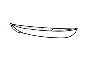 Modern canoe silhouette with clear simple bold strokes vector