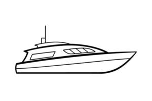 Crisp refined catamaran drawing showcasing elegant curves and a balanced contemporary maritime design for elegance vector