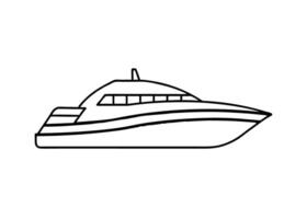 Fluid catamaran drawing with smooth flowing lines and a graceful artistic touch elegantly vector