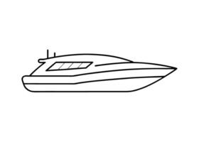 Modern catamaran drawing with smooth refined curves stylish vector