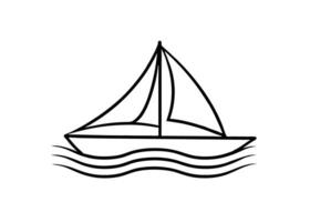 Modern catamaran illustration with soft flowing lines and delicate charm uniquely vector