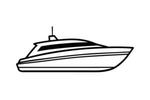 Modern catamaran illustration with smooth balanced lines and flair distinct vector
