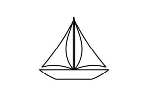 Modern minimalist sailboat design with smooth balanced clean lines perfect vector