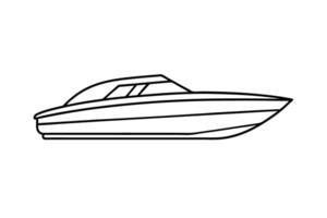Modern streamlined motorboat design with smooth continuous flow vector