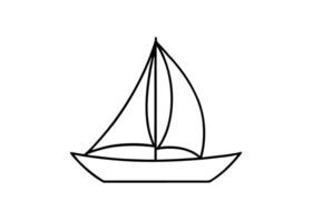 Refined minimalist sailboat design with flowing clean lines vector
