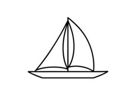 Distinct minimalist sailboat design with smooth balanced artistic precision uniquely vector