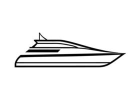 Modern yacht profile rendered with crisp elegant lines and balanced design vector