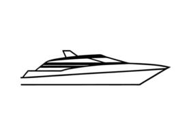 Modern yacht profile showcasing impeccably refined geometric strokes and a balanced elegant form gracefully vector