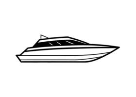 Modern yacht silhouette featuring clean geometric forms and sleek design vector