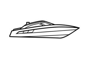 Contemporary modern yacht drawing showcasing clean geometric structure with refined artistic elegance expertly vector