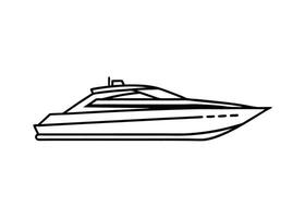 Innovative modern yacht illustration presenting fluid clean lines and sophisticated refined detailing with flair vector